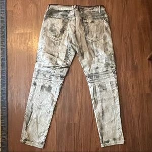 Men’s Biker Style Painted Jeans / 34 w